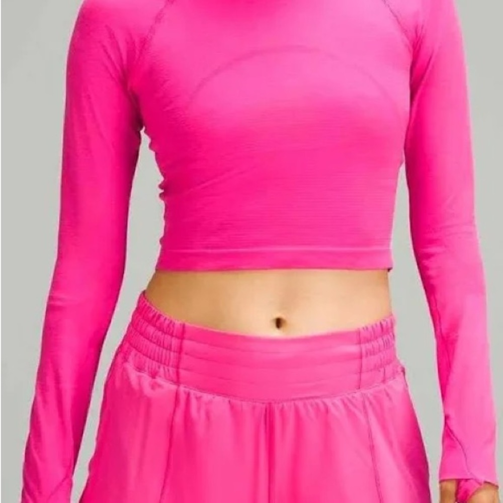 Lululemon sonic pink cropped swiftly